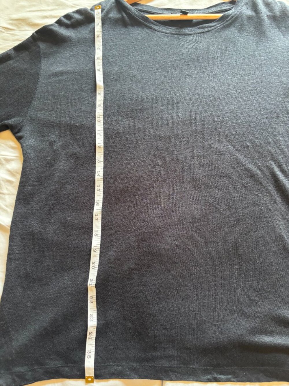 COS 100% Linen Lightweight 3/4 Sleeve Black Sweater - Size M - Picture 7 of 8